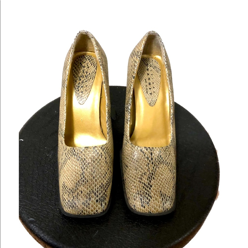 NY Transit Snake Skin Heels Size 5.5M